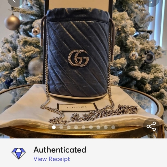 🚫Sold on Mercari🚫Authentic Gucci mini bucket bag - Picture 3 of 13